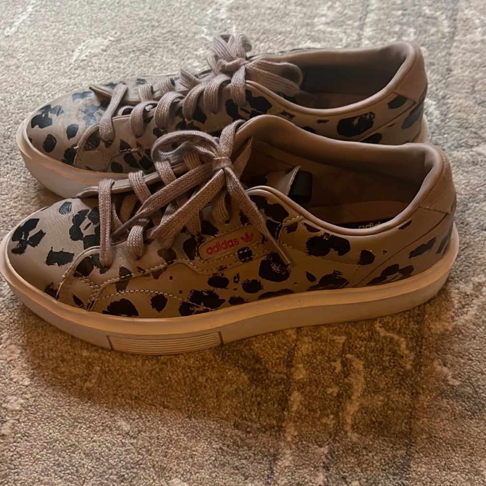 Adidas Sleek Platform Leopard Shoes